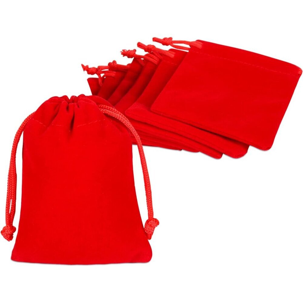 10 Pack Velvet Drawstring Bags for Christmas Wedding Gift Bags Velvet Cloth Jewe